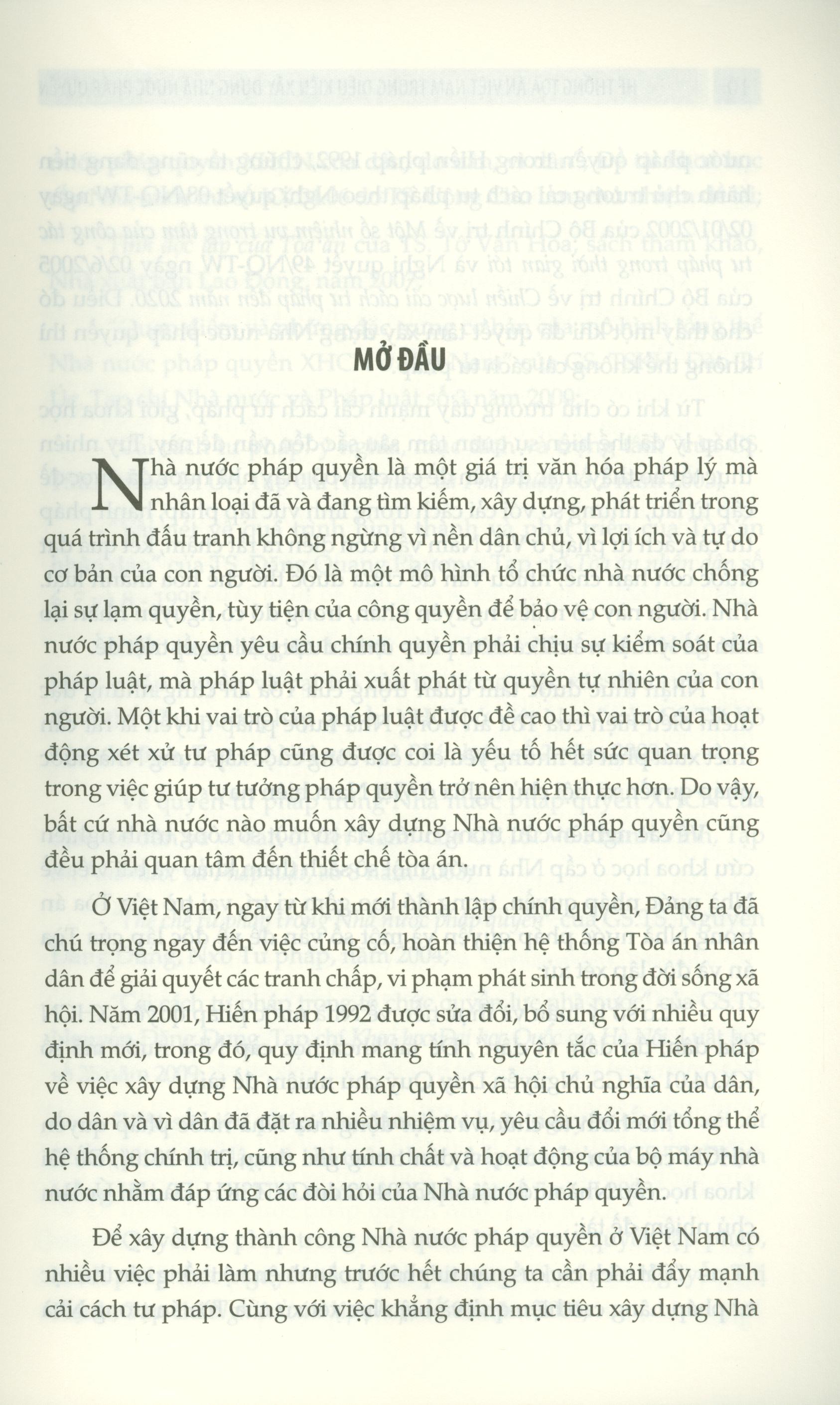 Hệ Thống Toà Án Việt Nam Trong Điều Kiện Xây Dựng Nhà Nước Pháp Quyền