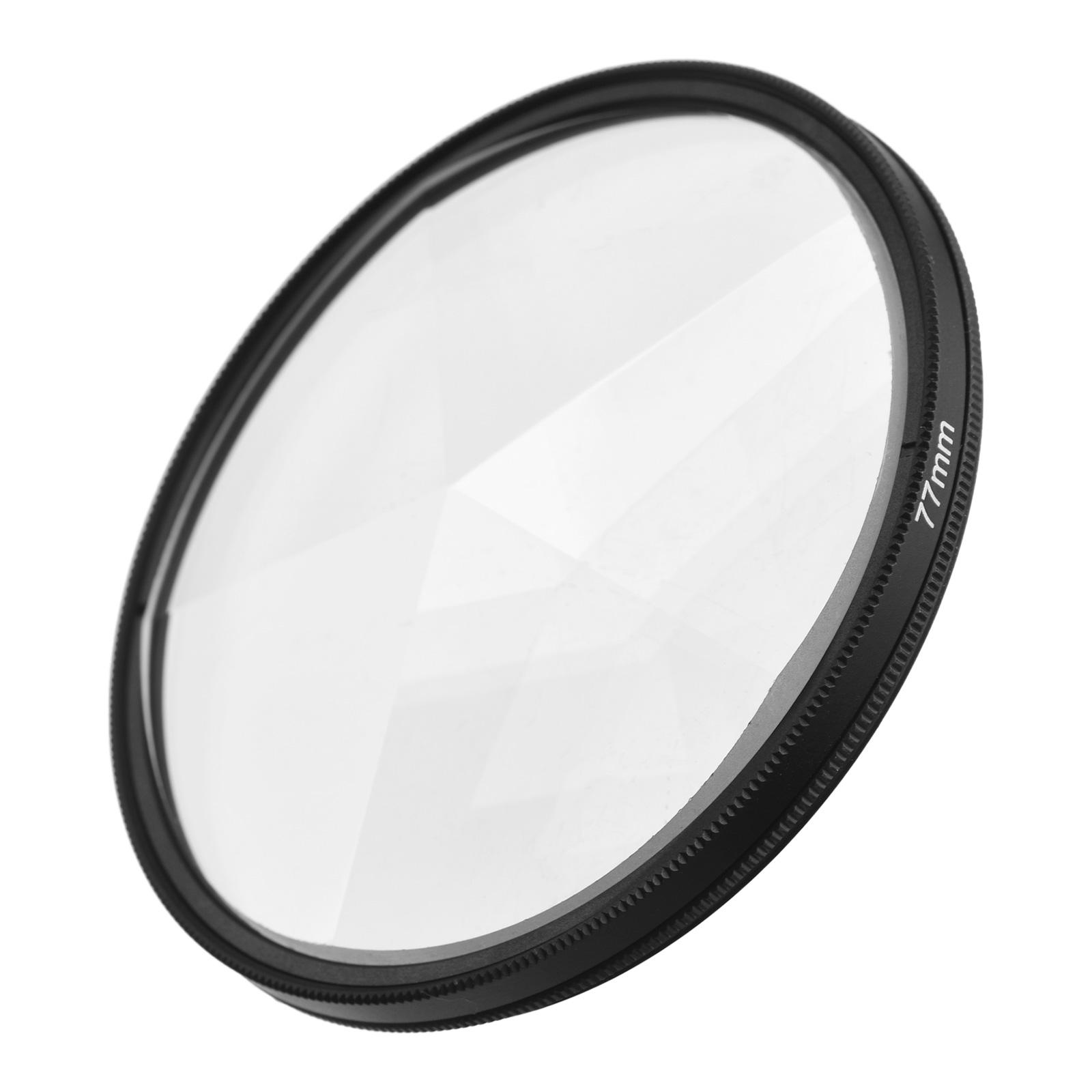 77mm Pentaprism Kaleidoscope Lens Filter Optical Glass Lens Filter Professional Photography Accessory for DSLR Camera