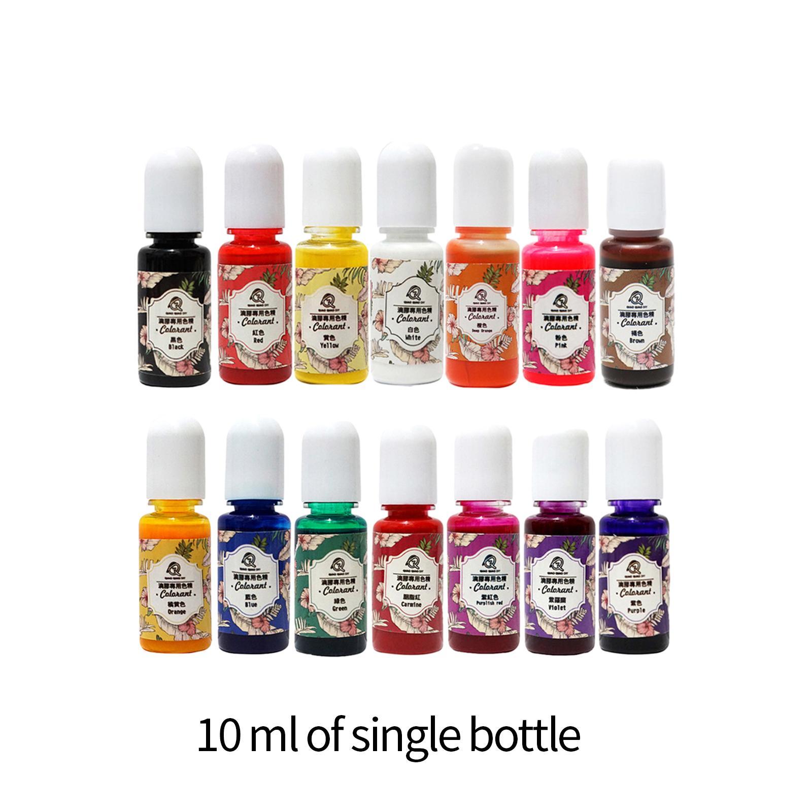 14x Epoxy Resin Pigment Liquid Epoxy Resin Dye Decoration 10ml Jewelry Making Colorant Liquid Pigment for Pendant Paint Bracelet Soap Crafts