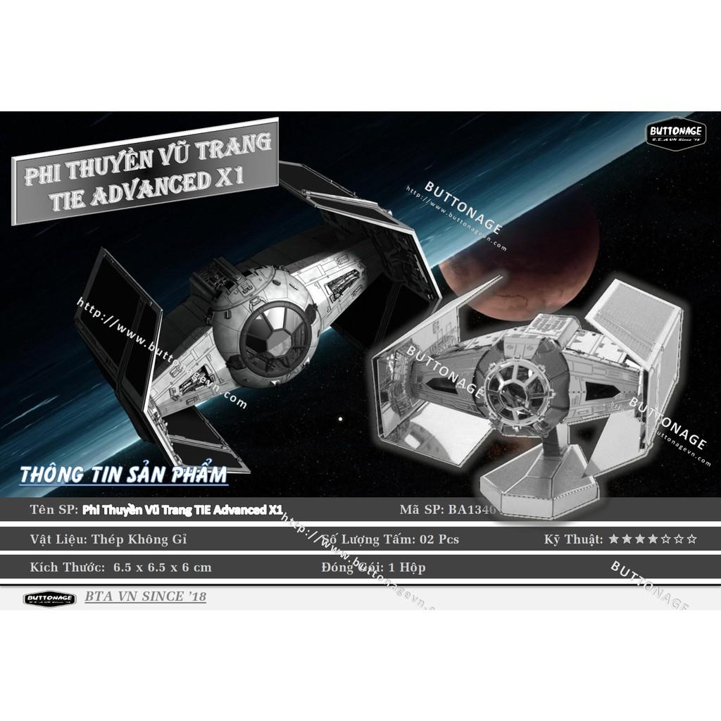 Mô Hình Lắp Ráp 3d Phi Thuyền Vũ Trang TIE Advanced X1