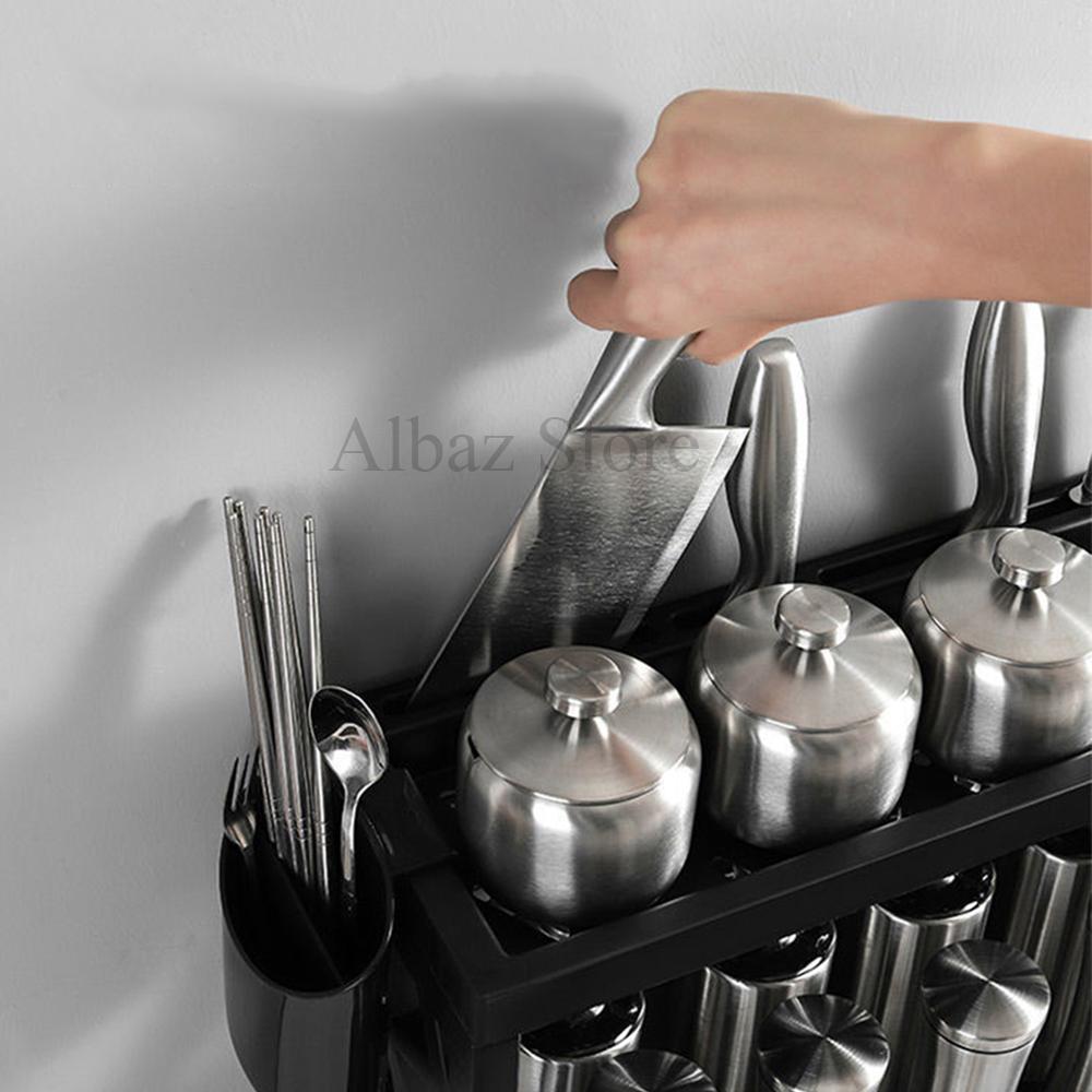 Nhà Bếp Nhà Tổ Chức Giá Treo Tường Treo Tường Giá Đựng Đồ Lọ Gia Vị Tủ Kệ Nhà Bếp Tiện Ích Tiếp Liệu Gia Vị Giá