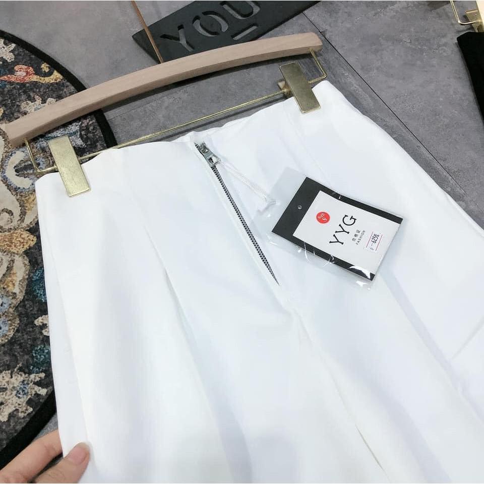 Quần ống rộng Quần culottes nữ lưng cao mặc đi làm đi học đi chơi che bụng ba màu mẫu mới