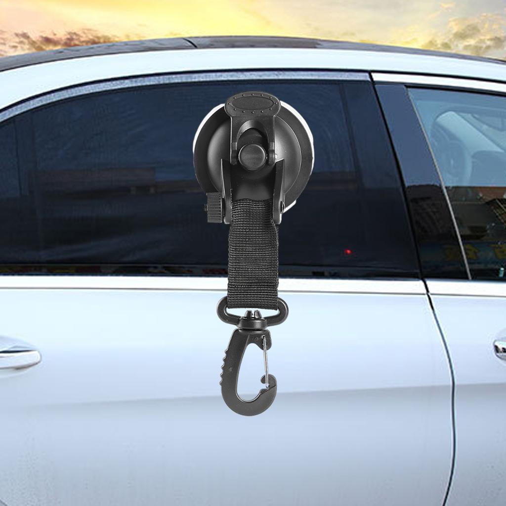 4x Heavy Duty Suction Cup with Securing Hook Travel Luggage Camping