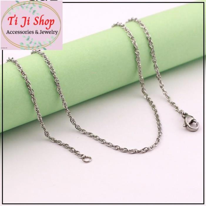 DÂY CHUYỀN NỮ INOX KHOEN LỒNG XOẮN ĐẸP D - , không đen