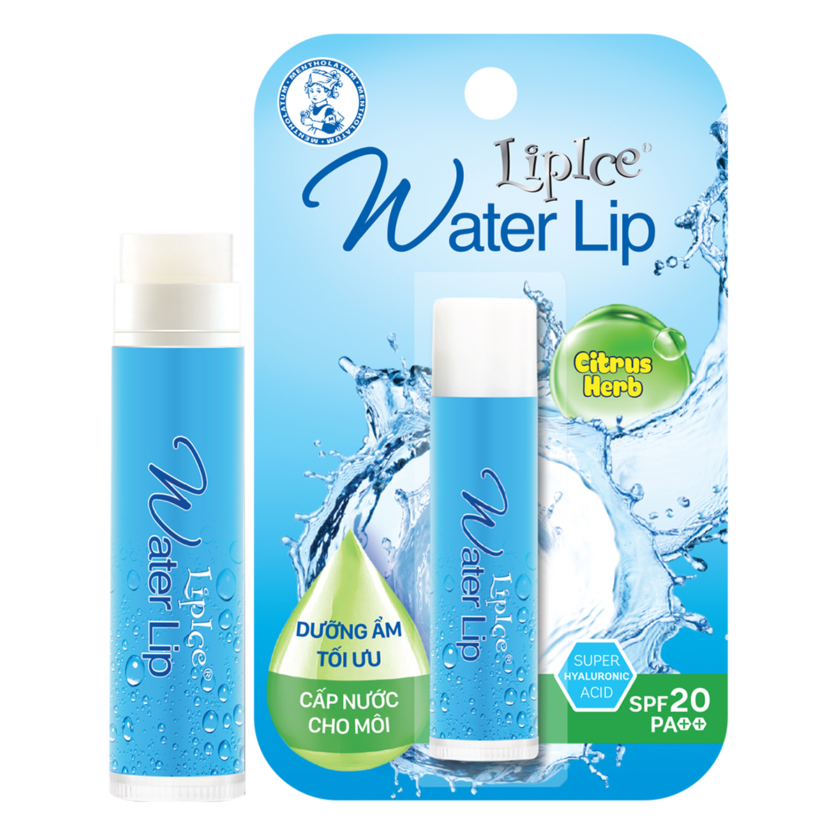 Son dưỡng không màu LipIce Water Lip mùi Chanh thảo mộc 4.3g