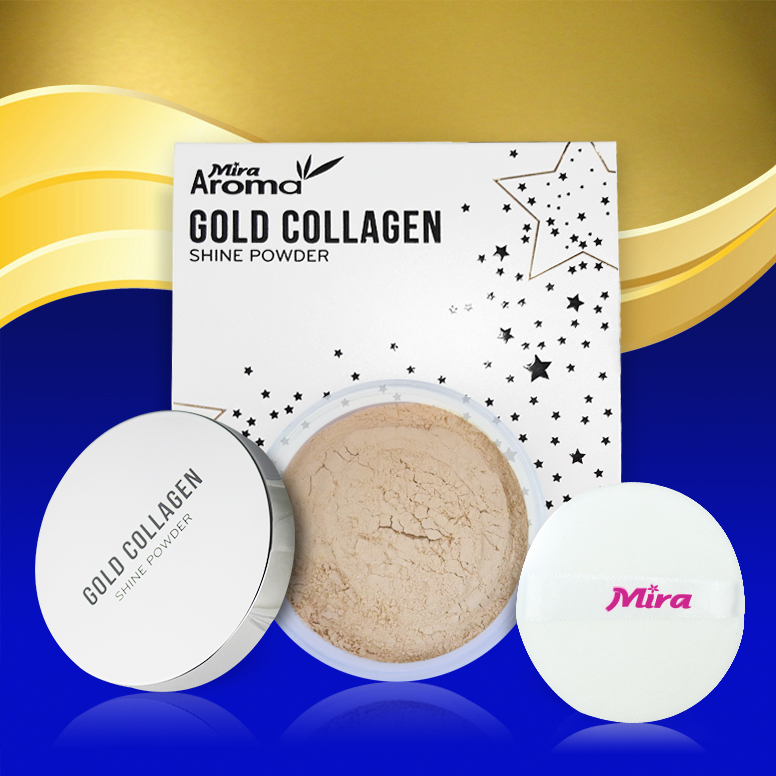 Phấn Phủ Mira Aroma Gold Collagen Shine Powder 18g C482