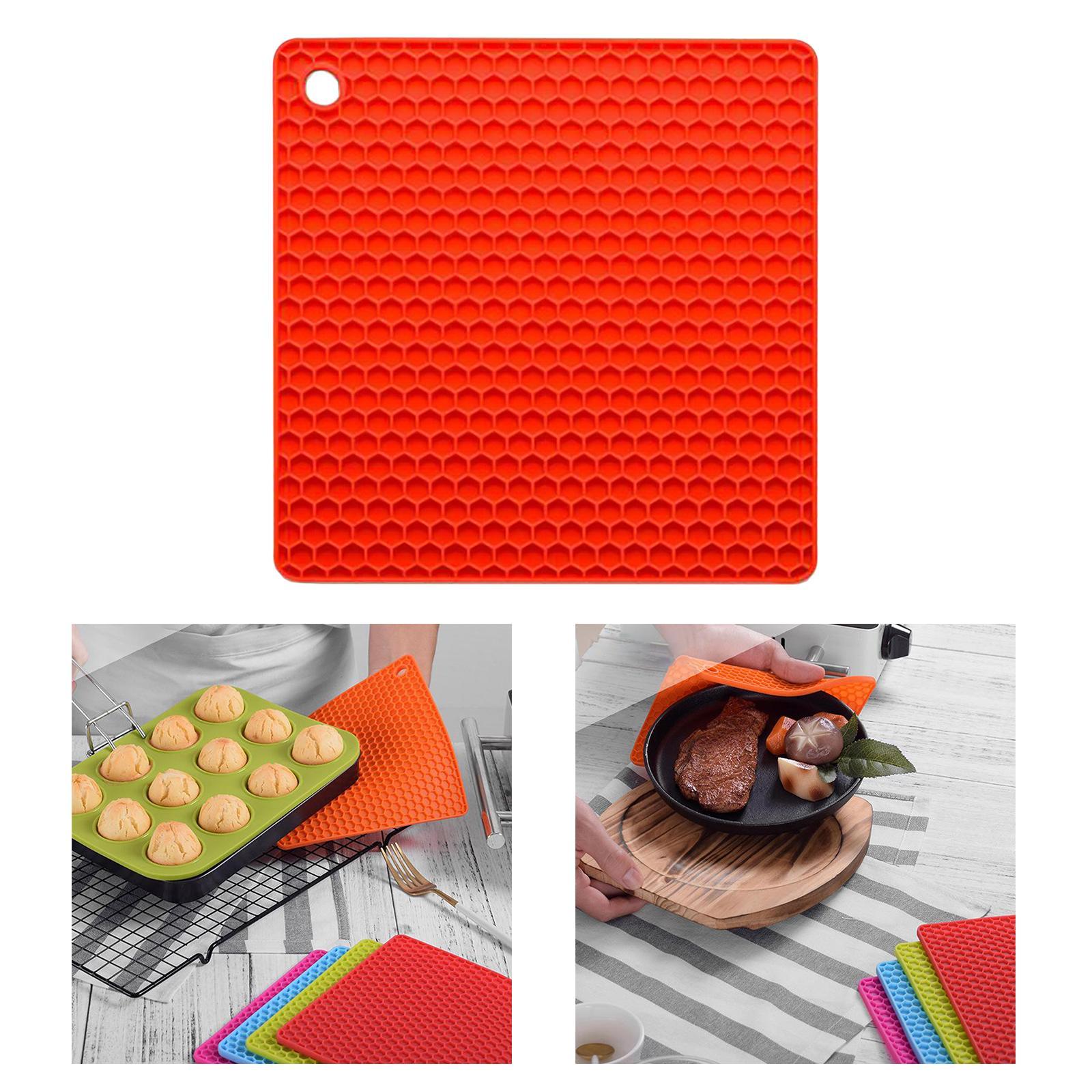 Silicone Pot Mat Heat Resistant Potholders Non Slip Trivet Pad for Cooking