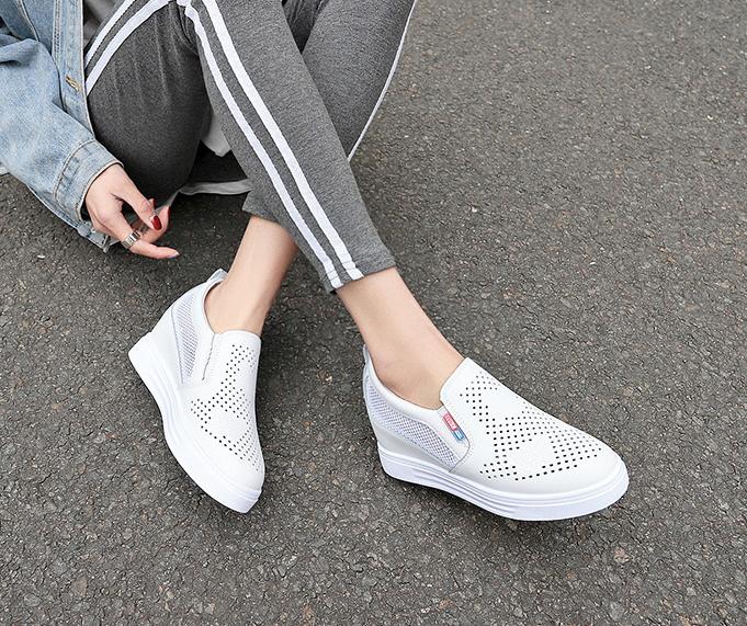 Giày Sneakers Nữ Độn Đế 6cm Mã H54