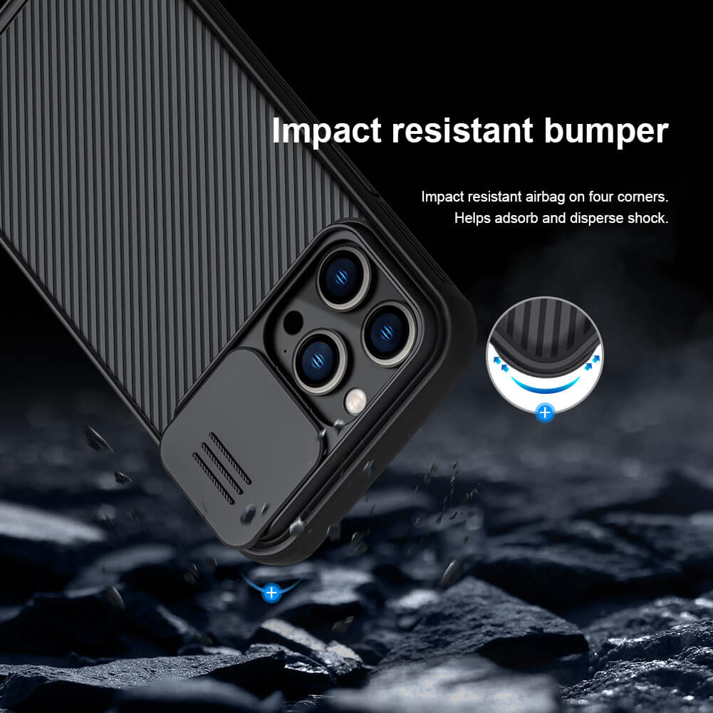 Ốp lưng maqsafe chống sốc cho iPhone 14 Pro Max bảo vệ Camera hiệu Nillkin Camshield Pro chống sốc cực tốt, chất liệu cao cấp, có khung & nắp đậy bảo vệ Camera - hàng nhập khẩu