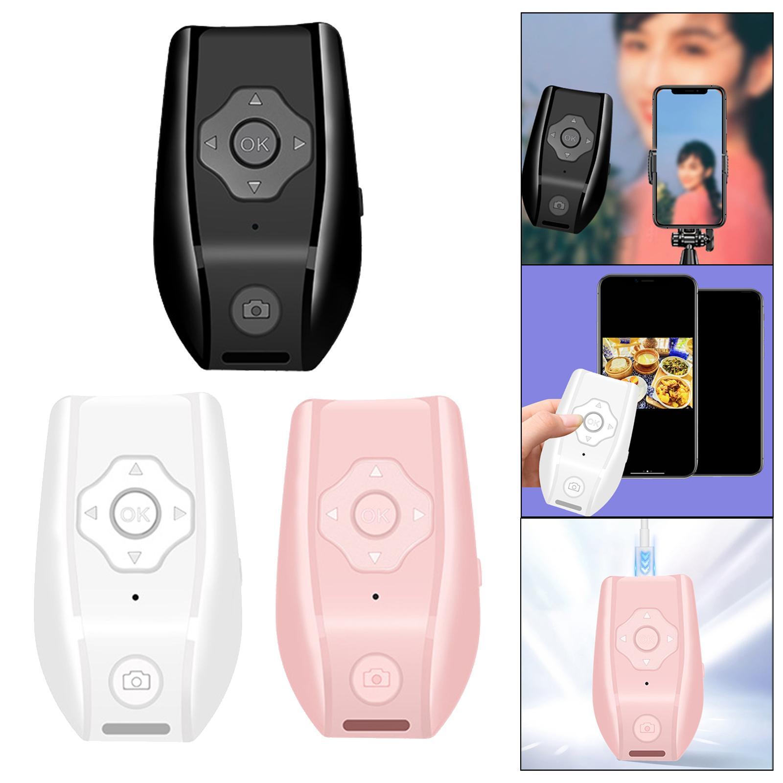 Bluetooth Phone Remote Controller Page Turner Selfie Button Camera Shutter for Page Turning