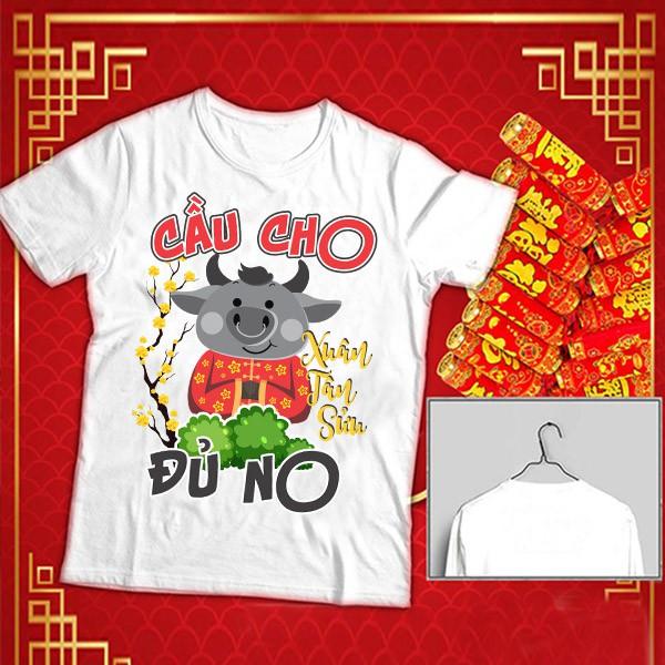 Áo thun TẾT | Áo bé trai, bé gái TẾT CẦU CHO ĐỦ NO siêu độc | Áo Phông Tết TÂN SỬU 2021 | Hàng Chất