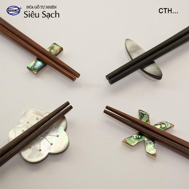 Đũa gỗ Trắc đầu cẩm quy ốc bào ngư Úc ️CTH709TT - Đựng trong hộp sang trọng, có thể mang đi biếu, tặng