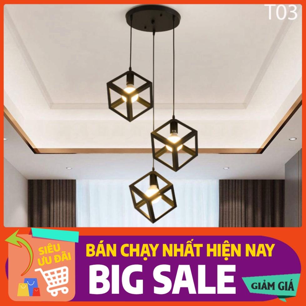 Đèn thả trần trang trí phòng ăn phòng khách , đèn thả trần đơn hình tam giác, hình vuông, hình bầu dục -T03