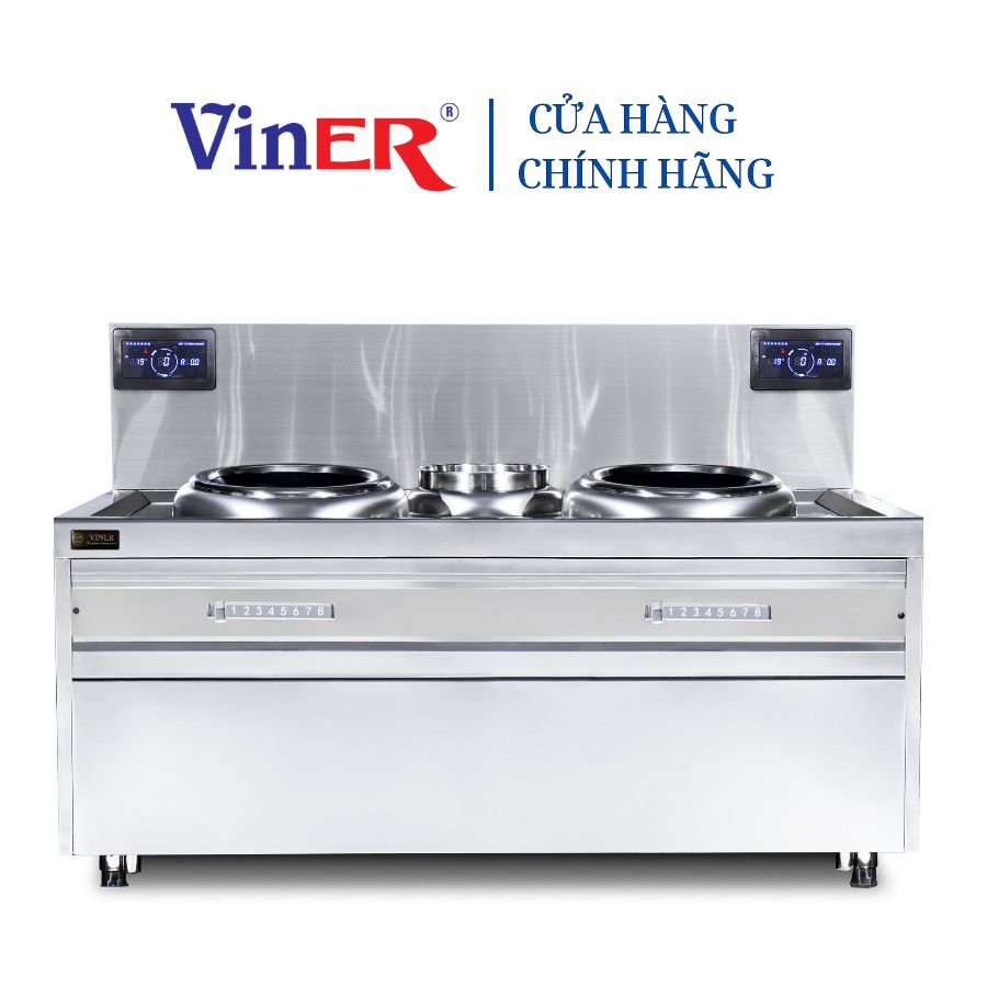 [CỬA HÀNG CHÍNH HÃNG] Bếp từ công nghiệp đôi 8KWx2 mặt lõm Viner
