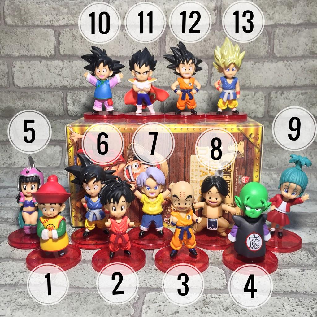 Mô hình Dragon Ball - WCF 13 nhân vật hồi nhỏ - Goku Gohan Goten Vegeta Trunks Bulma Piccolo Krillin Pan Upa - Cao 8cm