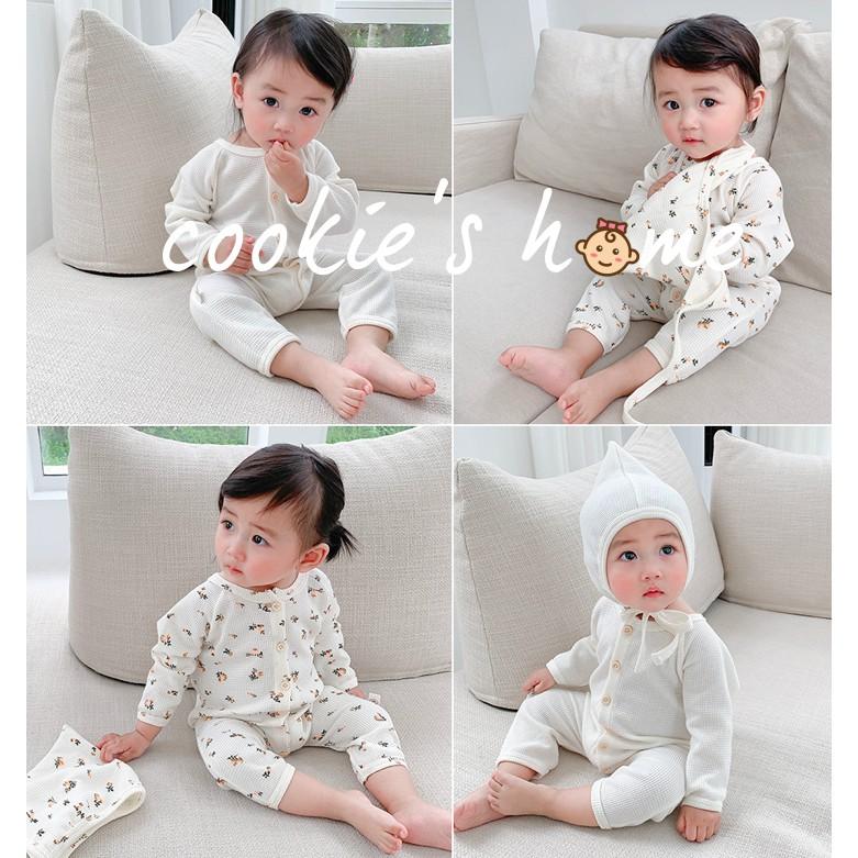 Body korea dài taytrắng/ hoạ tiết hoa  body ngủ không tất trắng cotton mùa hè cho bé sơ sinh đến 18 tháng