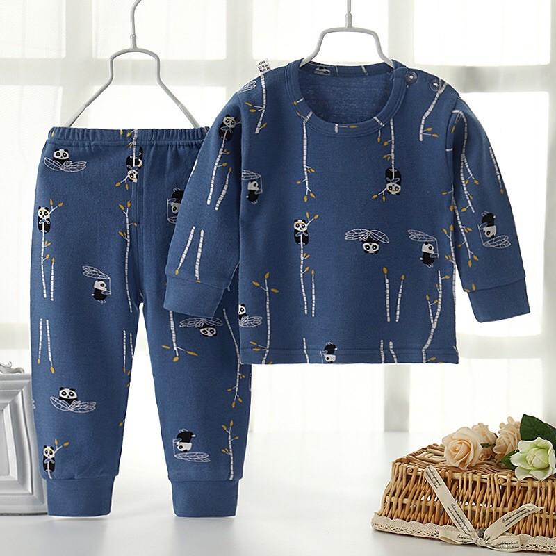 Bộ dài tay cotton cho bé trai/ bé gái hàng Quảng Châu loại 1