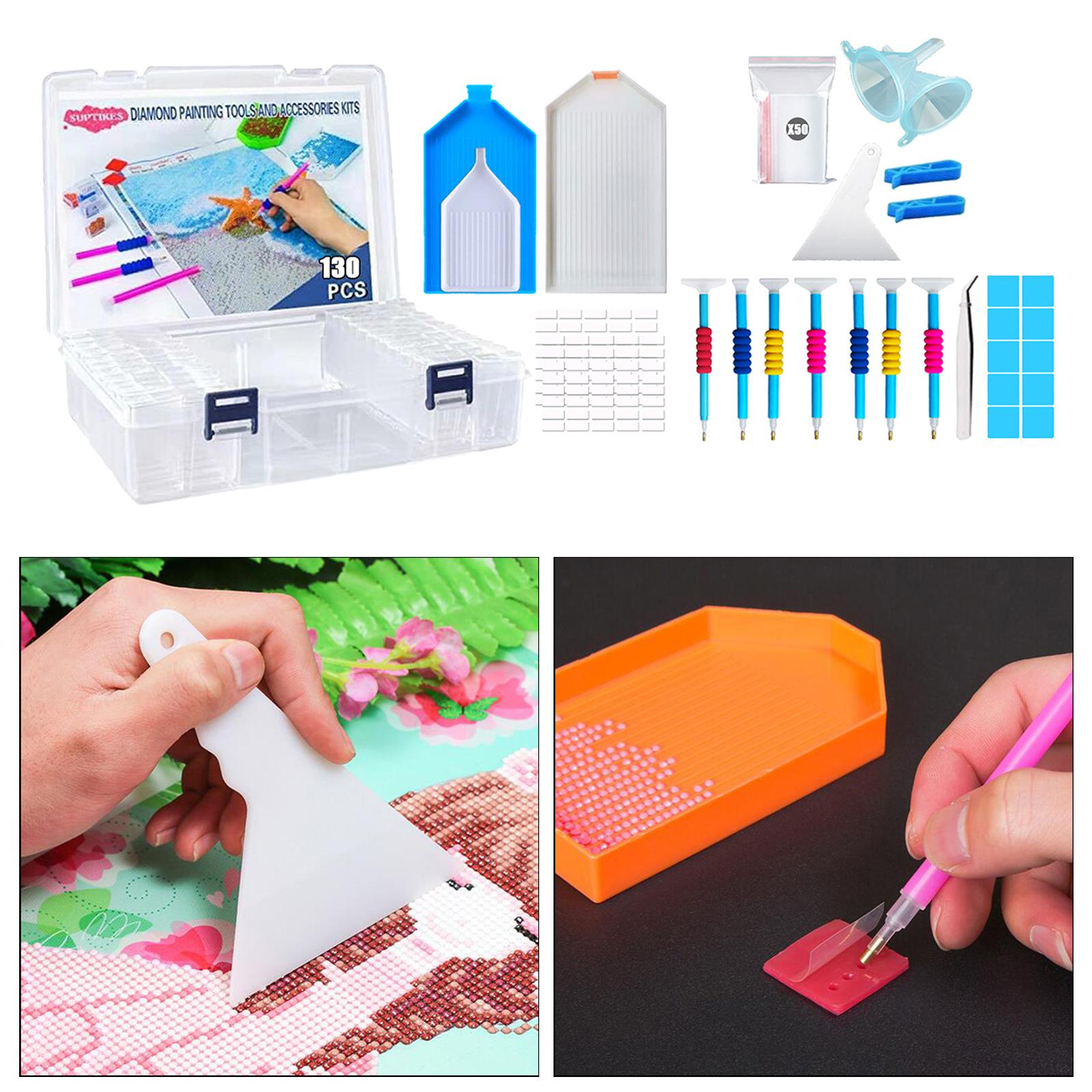Diamond Painting Tools and Accessories with 44 Slots Diamond Painting Storage Containers Box Case for Adults or Kids, Apply to 5D Diamond Painting