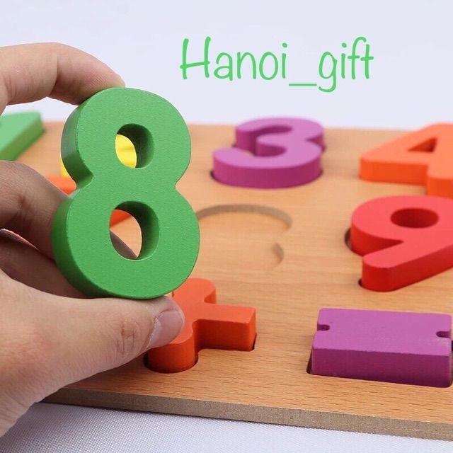 Đồ chơi gỗ - Bảng Gỗ 20 Số Nổi Thông Minh cho bé