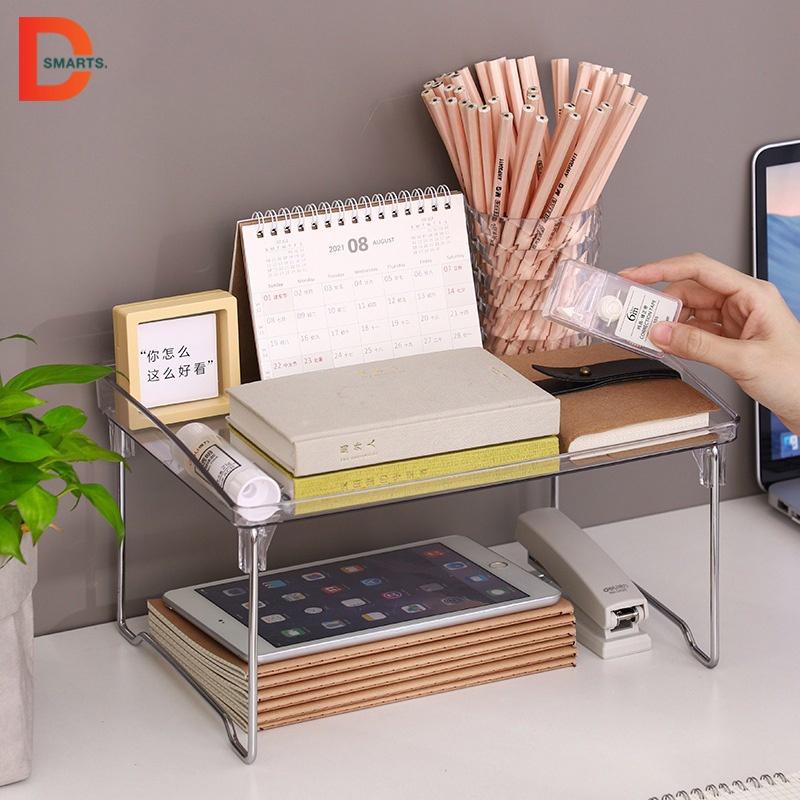 Kệ sách trong suốt chất liệu nhựa acrylic cao cấp có thể gấp gọn | Kệ để bàn trong suốt decor phòng, góc học tập