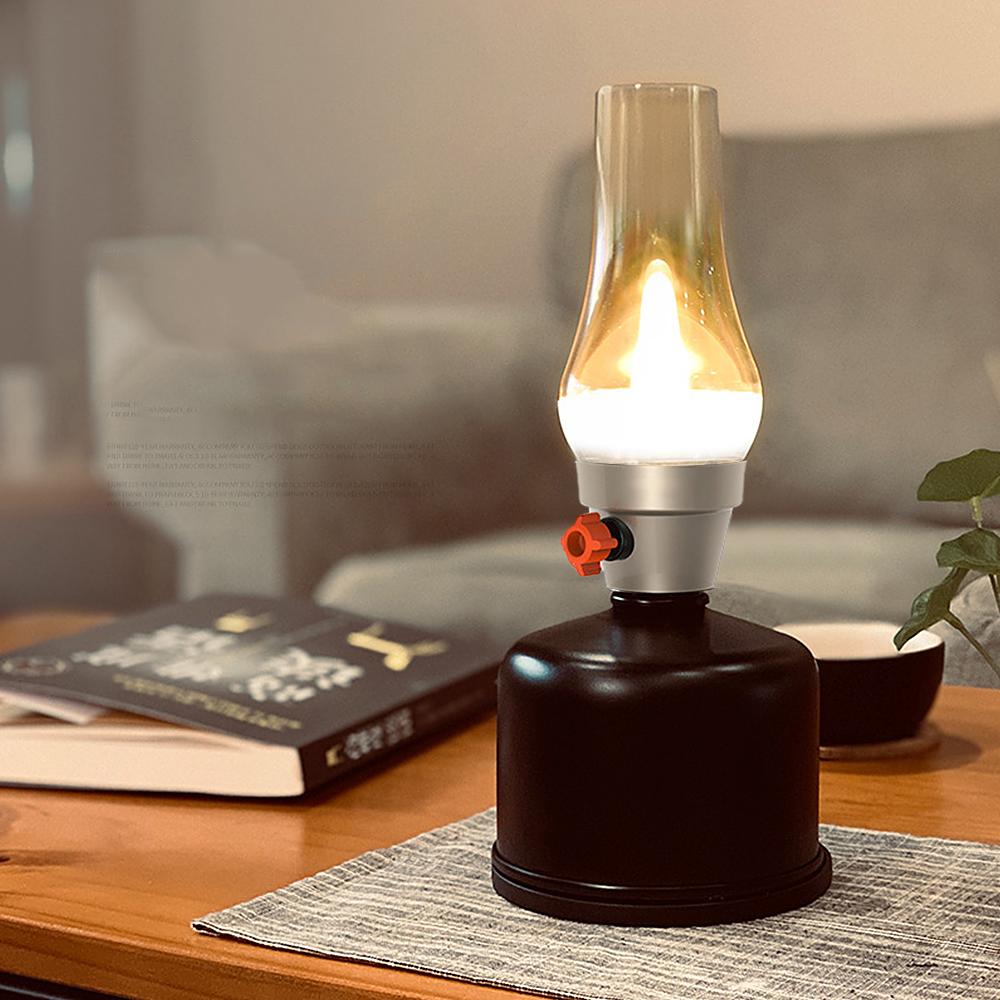 Đèn Led có thể sạc lại cho gia đình, cắm trại hình cây đèn dầu