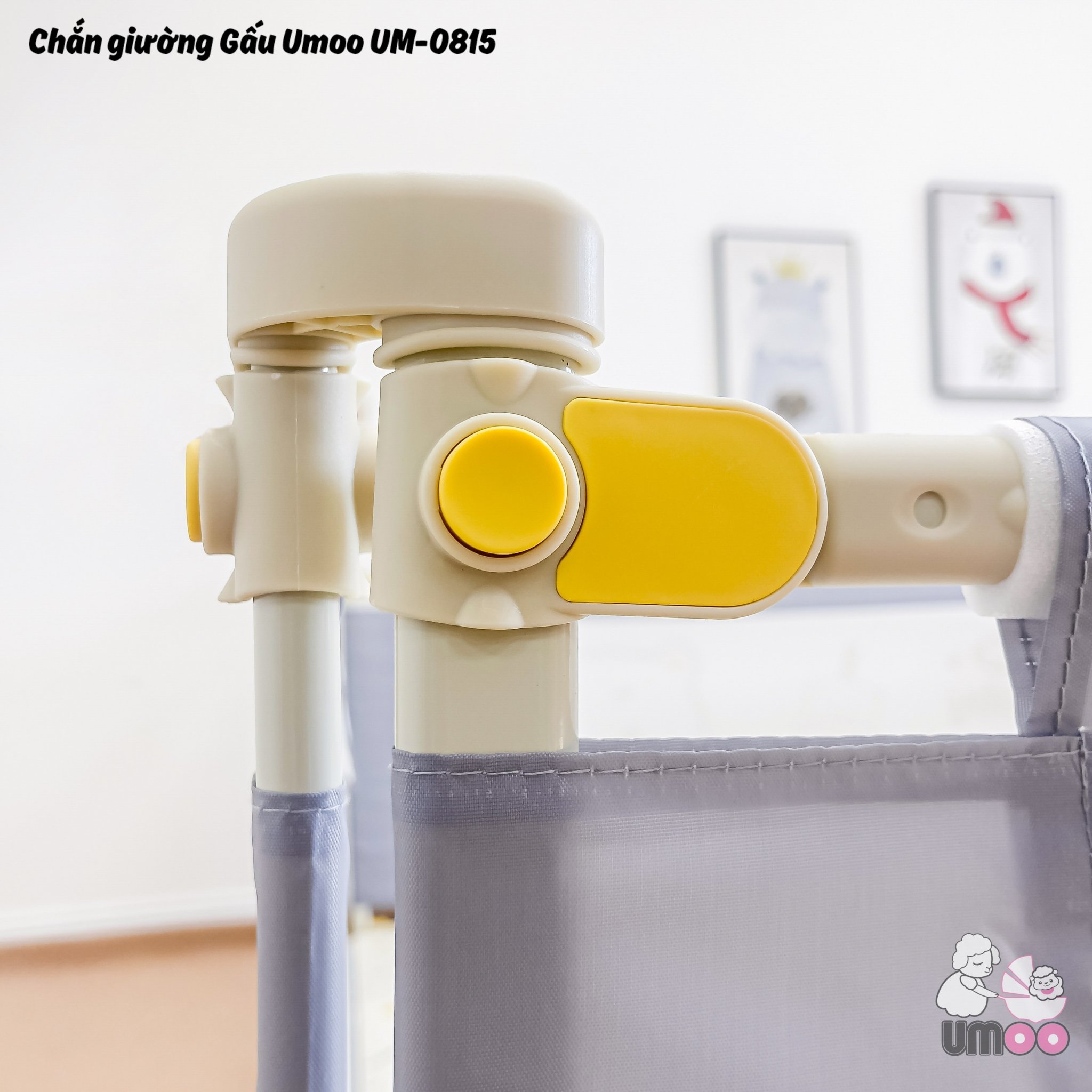Thanh chắn giường cho Bé- 1m6- Màu Kem
