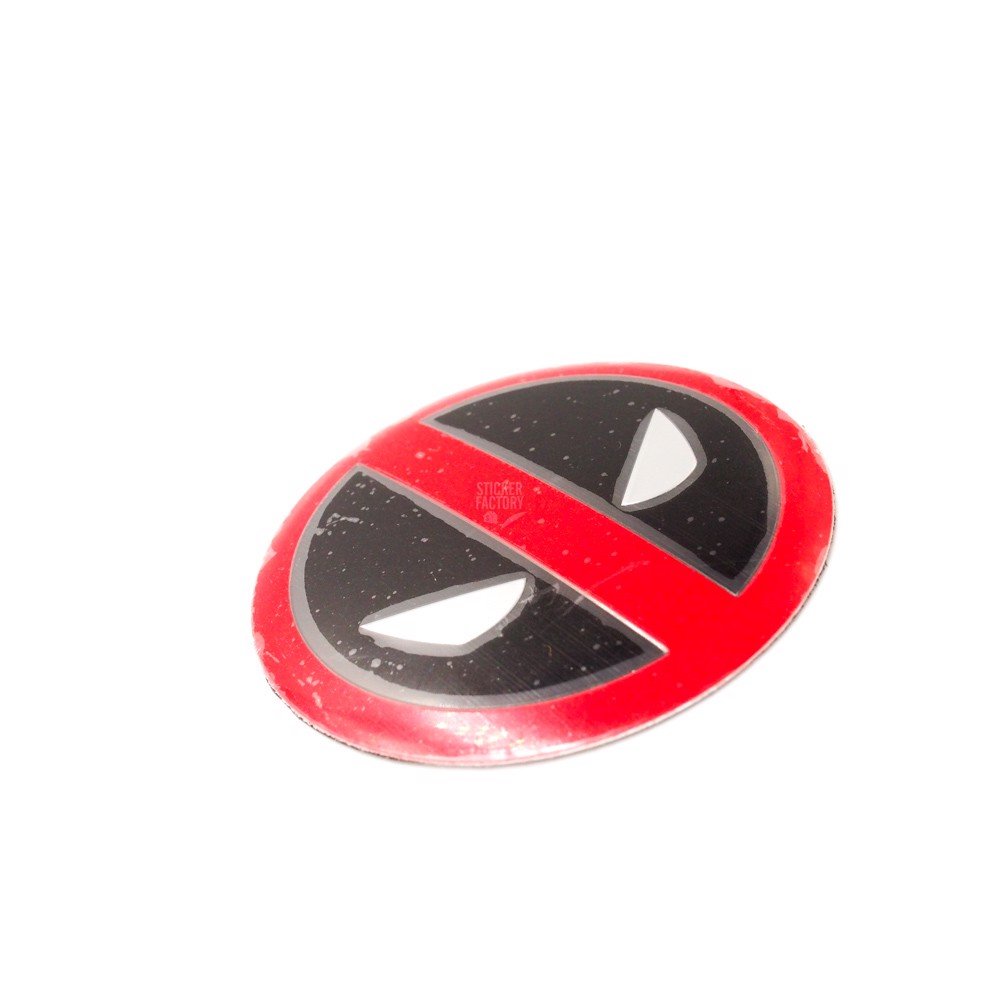 Sticker metal dán mâm xe hơi tròn 5.5cm - Deadpool miếng lẻ