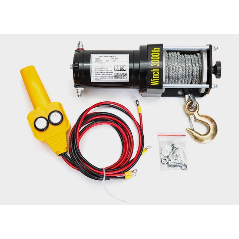 Tời Ắc Quy - Tời cứu hộ ô tô Winch - 3000lbs