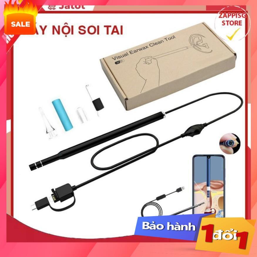 Sale Camera siêu nhỏ, Camera Nội Soi Tai Siêu Nét Tặng Kèm Bộ Đầu Lấy Ráy Tai