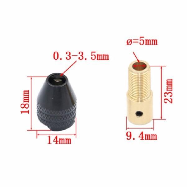 Đầu kẹp mũi khoan cho Motor trục 3.17mm