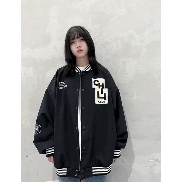 Áo khoác Bomber jacket Đen