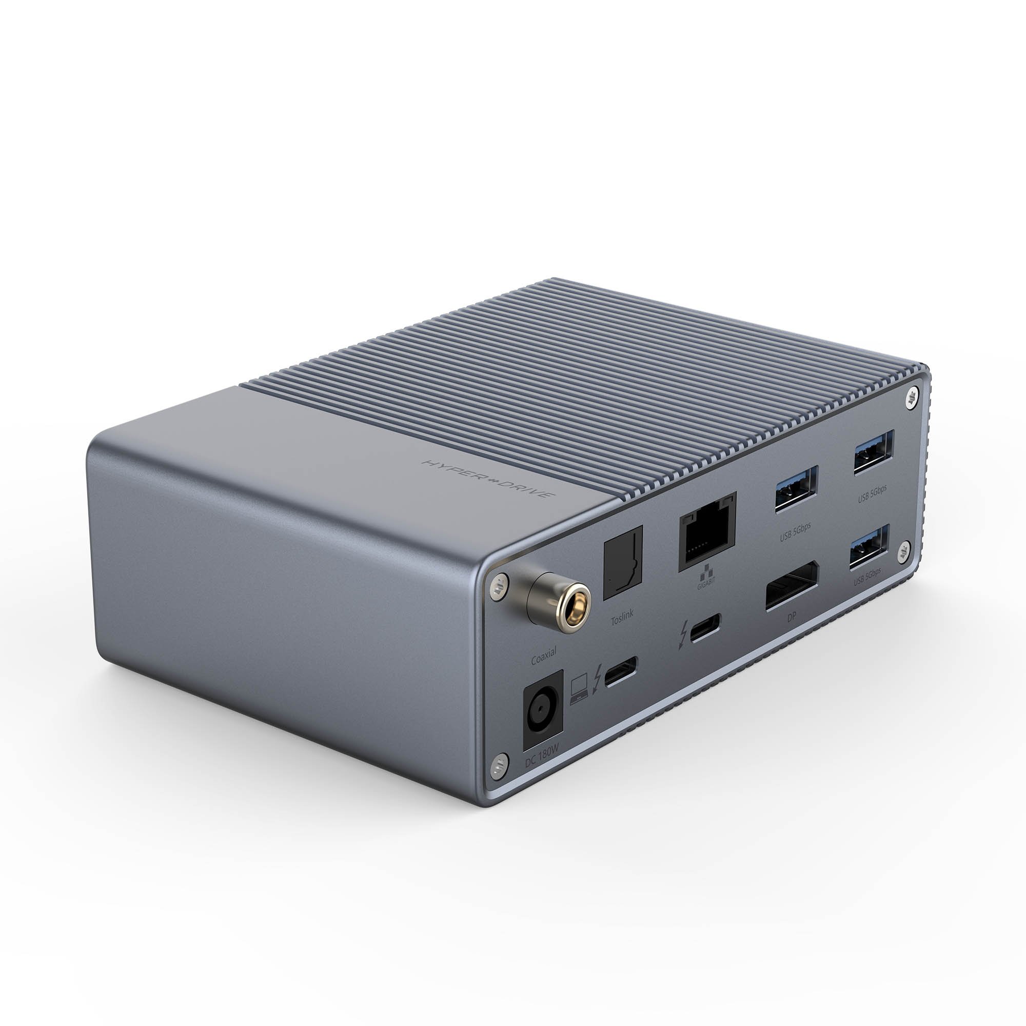 BỘ CỔNG CHUYỂN HYPERDRIVE GEN2 16-IN-1 THUNDERBOLT 3 DOCKING STATION VÀ BỘ NGUỒN DC 180W CHO MACBOOK/CHROM/PC/LAPTOP - HÀNG CHÍNH HÃNG