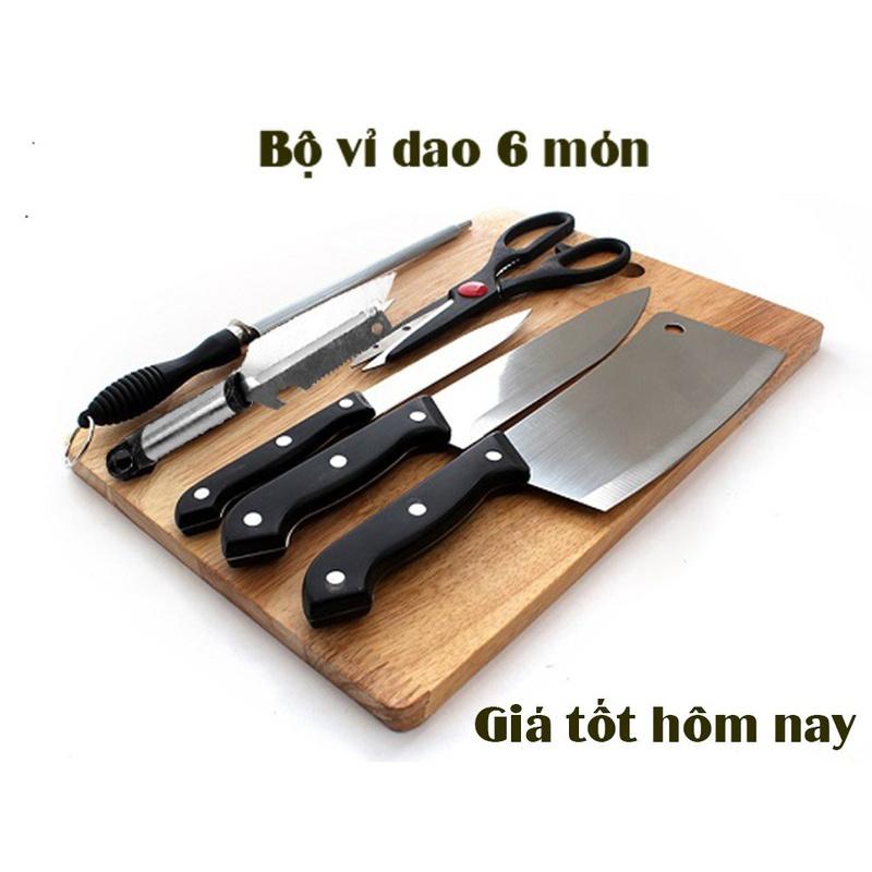 Vỉ dao 6 món thép không gỉ cho căn bếp thêm tiện lợi