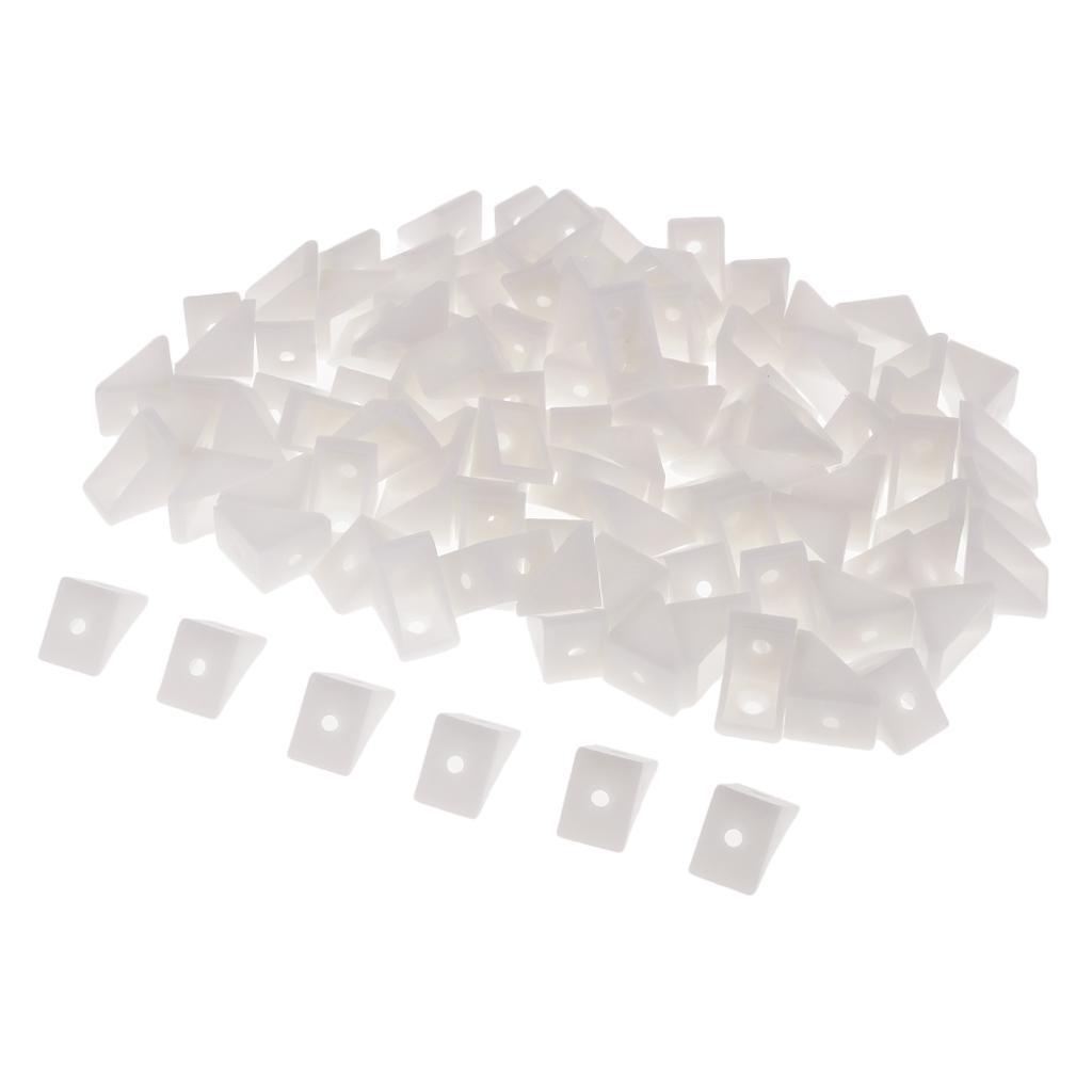 100x Shelf Support Corner Brace Angle Bracket 90 Degree Plastic Corner Brace
