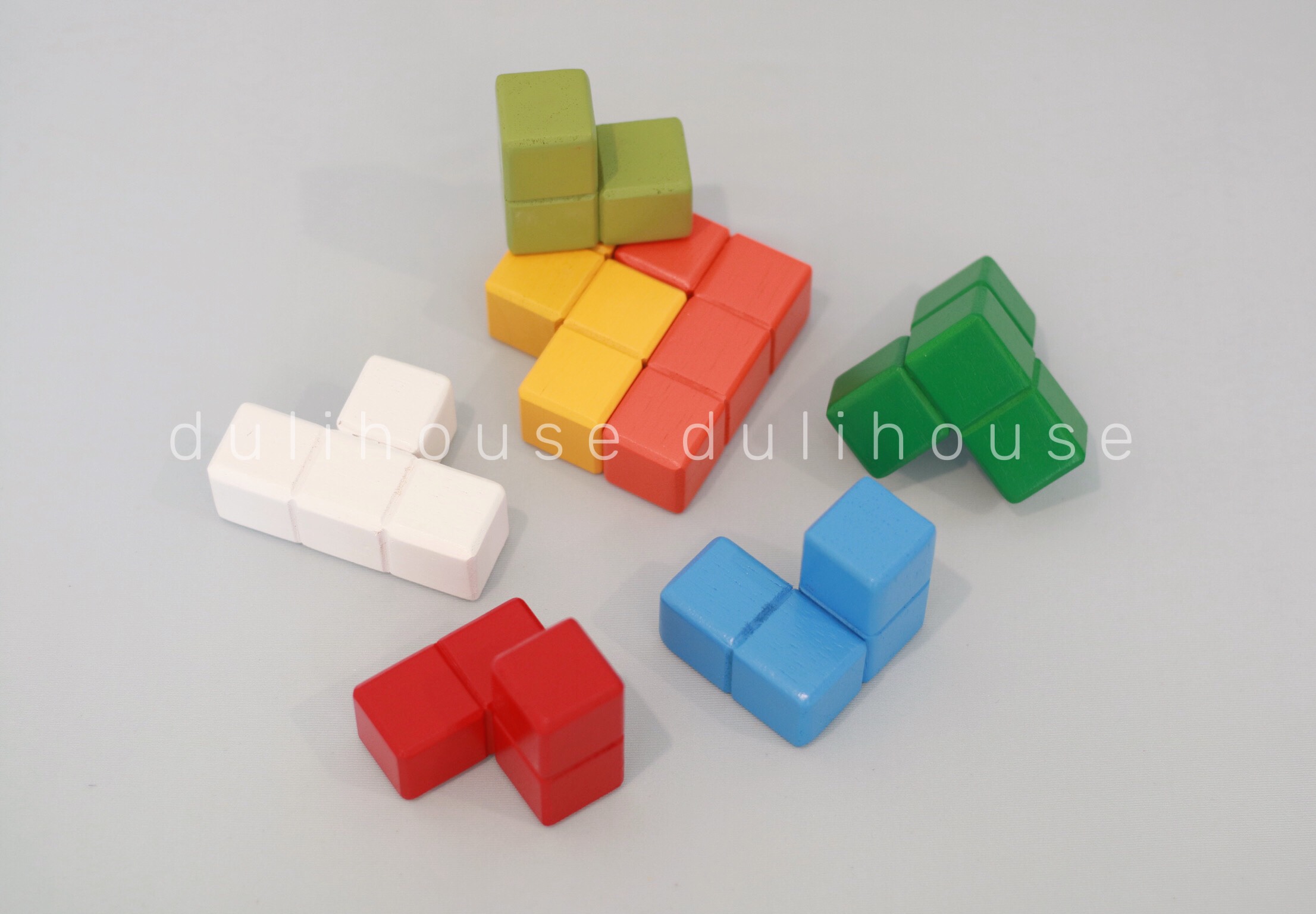 Rubik gỗ 7 sắc cầu vồng - Trò chơi kích thích vận động trí não cho Bé - Gỗ tự nhiên an toàn