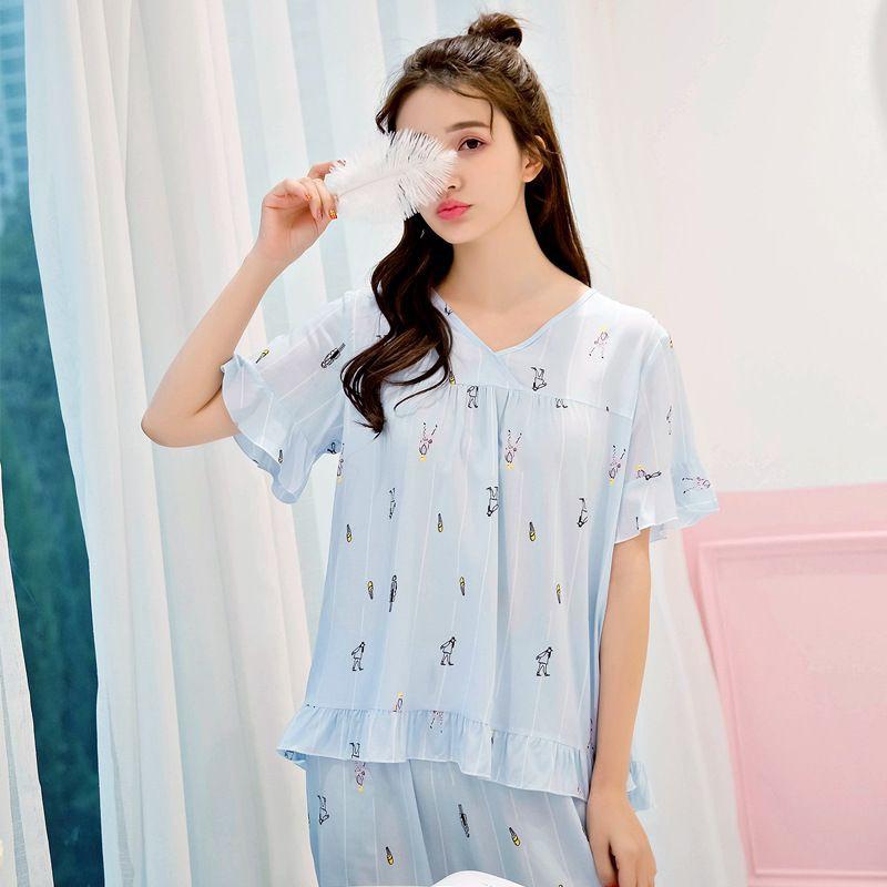VAPERLA Bộ cotton mặc nhà girl cộc tay