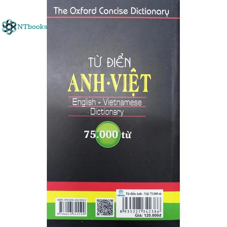 Sách Từ điển Anh - Việt 75.000 từ