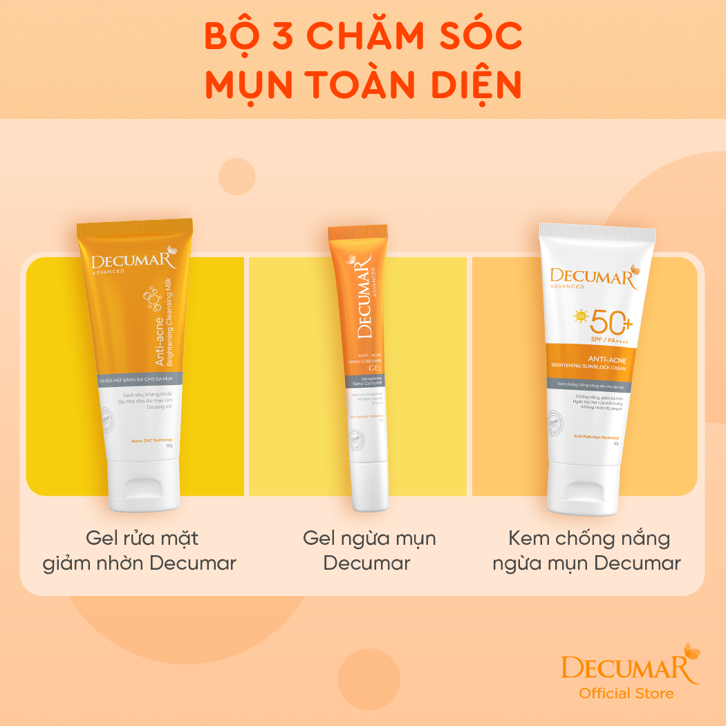 Sữa rửa mặt dạng Gel Decumar Clean Advanced 50gr hoàn toàn mới kiểm soát nhờn mụn