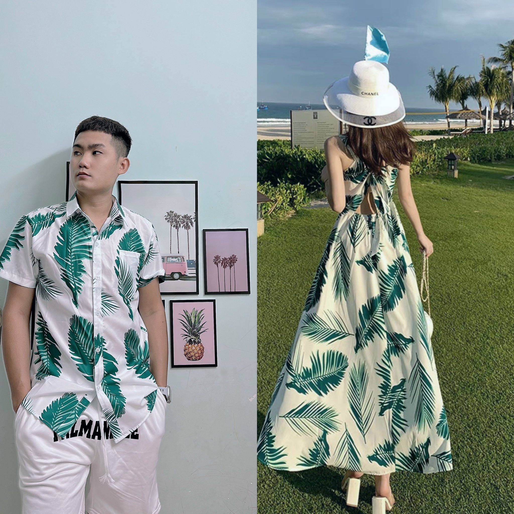Set đồ đôi họa tiết sắc nét Couple Tina 1 - AV010