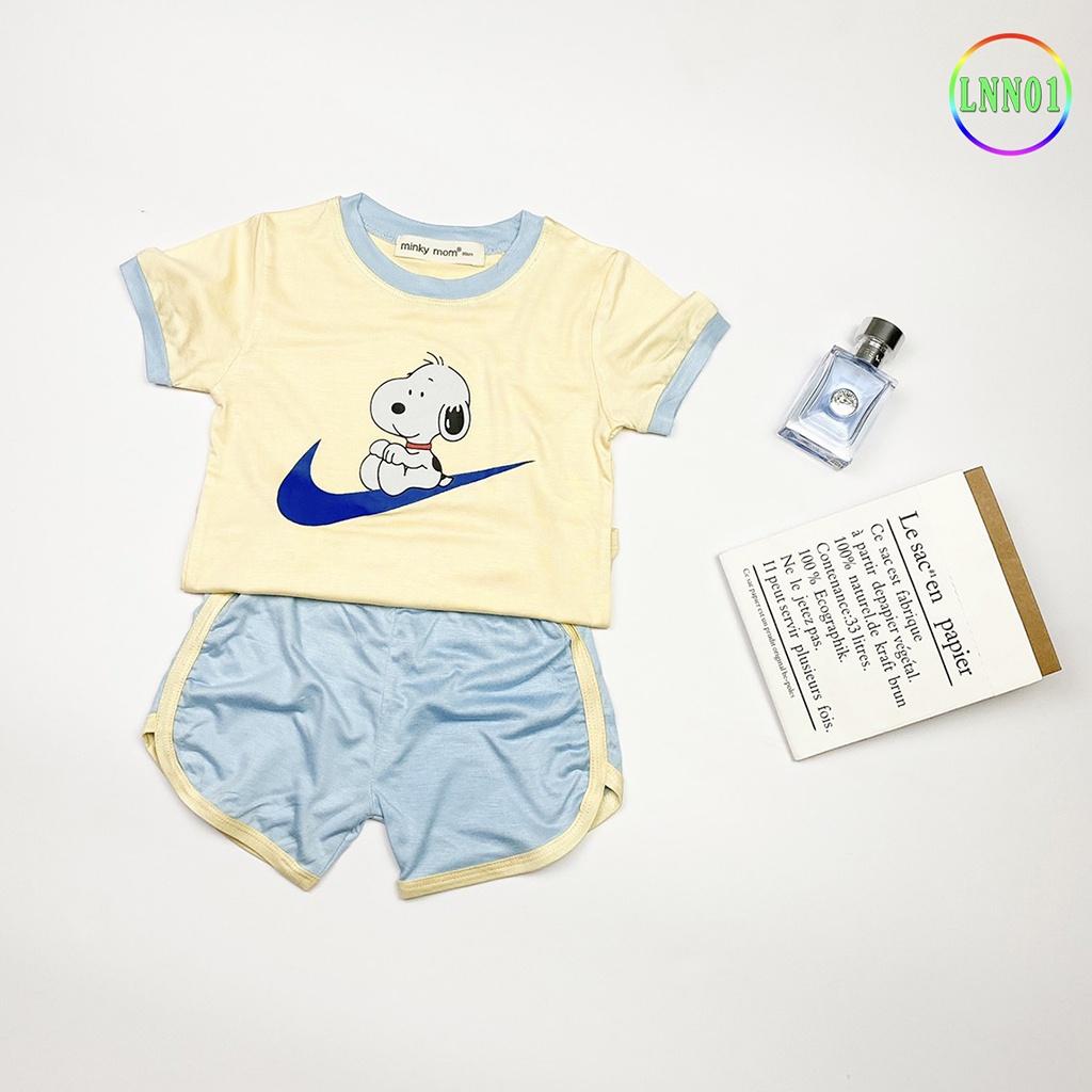 Bộ Cộc Tay Cho Bé LNN01 Đồ Bộ Thun Lạnh Cao Cấp Mềm Mịn Thoáng Mát Dễ Chịu, Thoải Mái Cho Bé