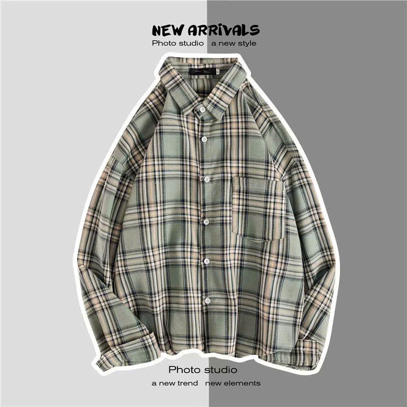 Áo sơ mi nam nữ form rộng 2N Unisex somi khoác ngoài sọc ô vuông số 28