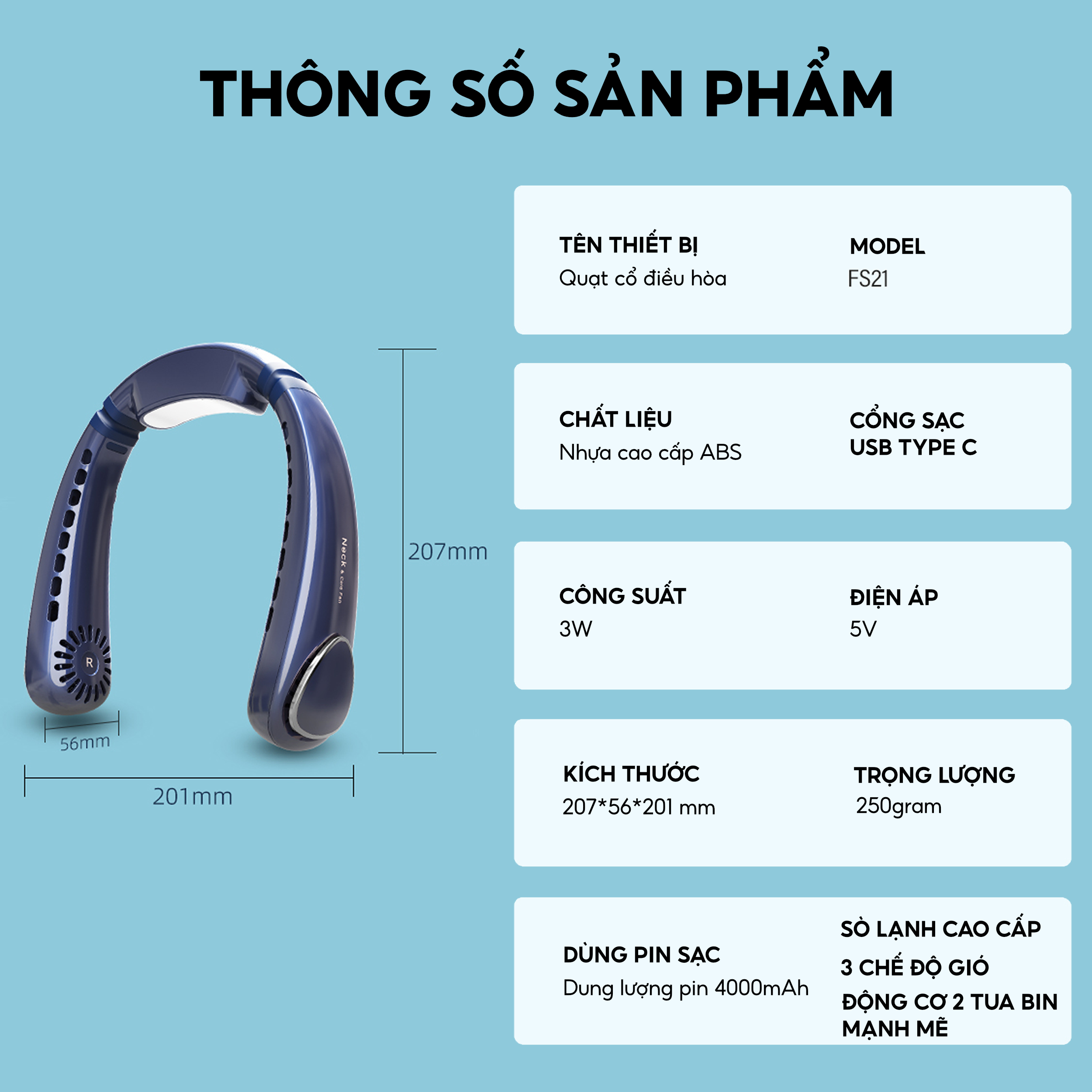 Quạt đeo cổ sò lạnh Half Horse với cục sò lạnh trang bị chip điện lạnh, giảm tức thì tới 20 độ chỉ sau 3 giây, thổi bay cơn nóng. Hàng chính hãng