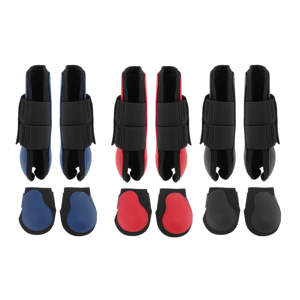 1 Pair Horse Leg Boots Hind or Front Leg Protect Wraps  Red Fore Foot