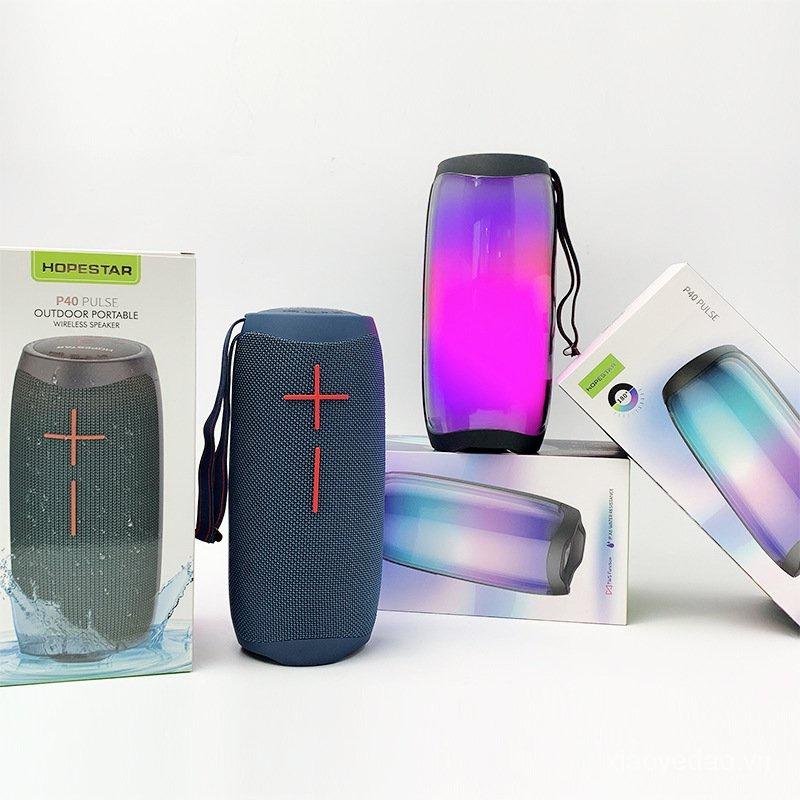 Loa bluetooth không dây P40 chống nước có đèn nhiều màu sắc