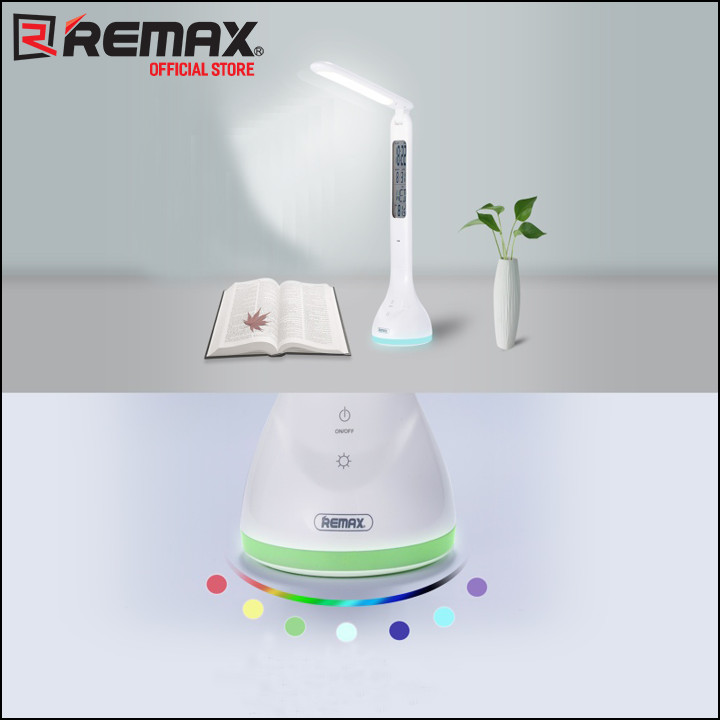 Đèn led để bàn Remax RT-E185 Tích hợp đồng hồ và bảo vệ mắt - Hàng nhập khẩu