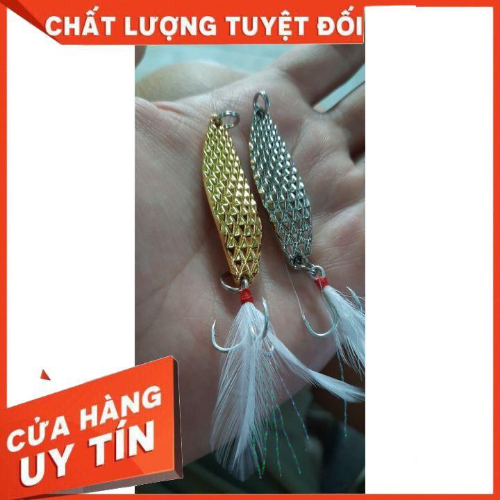 MỒI THÌA CÂU CÁ ( FREE SHIP ) MỒI CÁ SẮT CÓ LÔNG ĐẰNG SAU CAO CẤP