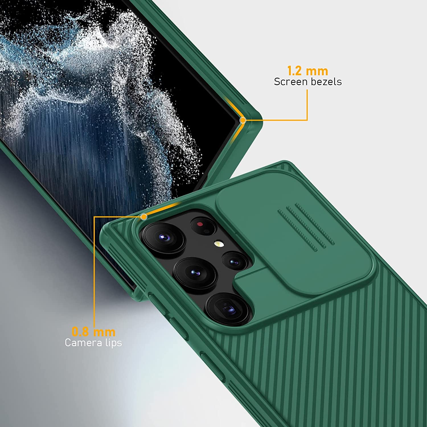 Ốp Lưng Nillkin cho Samsung Galaxy S23 Ultra Với Nắp Trượt Camera bảo vệ , chống shock Nillkin CamShield Pro - Hàng chính hãng