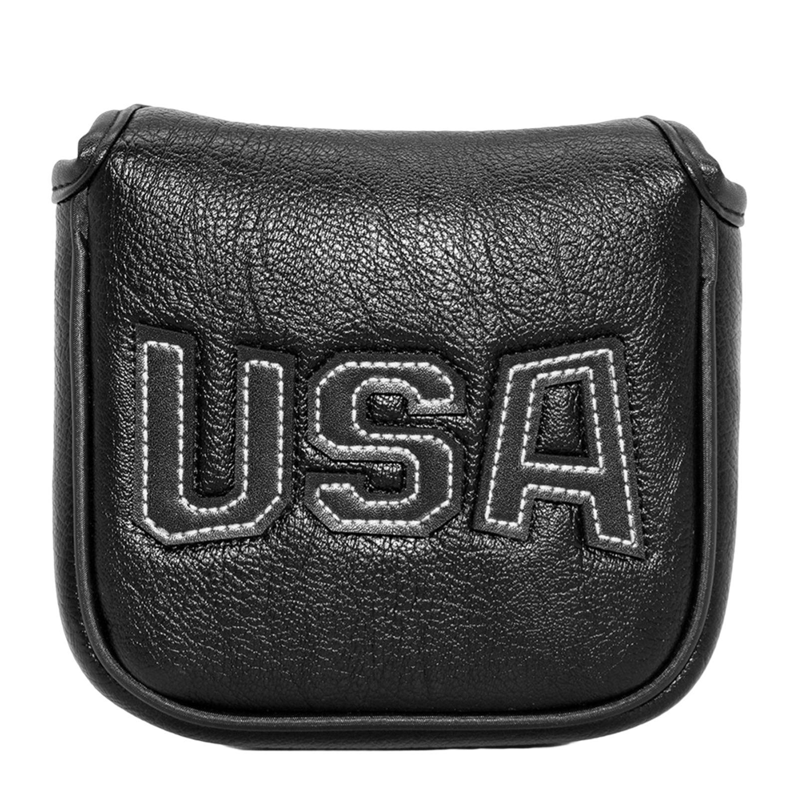 Premium PU Leather Mallet Putter Cover, Putter Head Cover, Mallet Putter Headcover Golf Club Head Covers Protect Golf Clubs