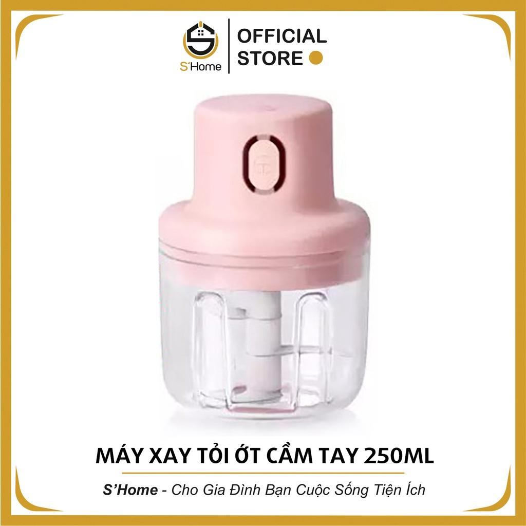 Máy Xay Tỏi Ớt ️S'Home ️Máy Xay Mini Cầm Tay Đa Năng Sạc Bằng Cổng USB, 250ml, Nhỏ Gọn, Tiện Lợi – SH9