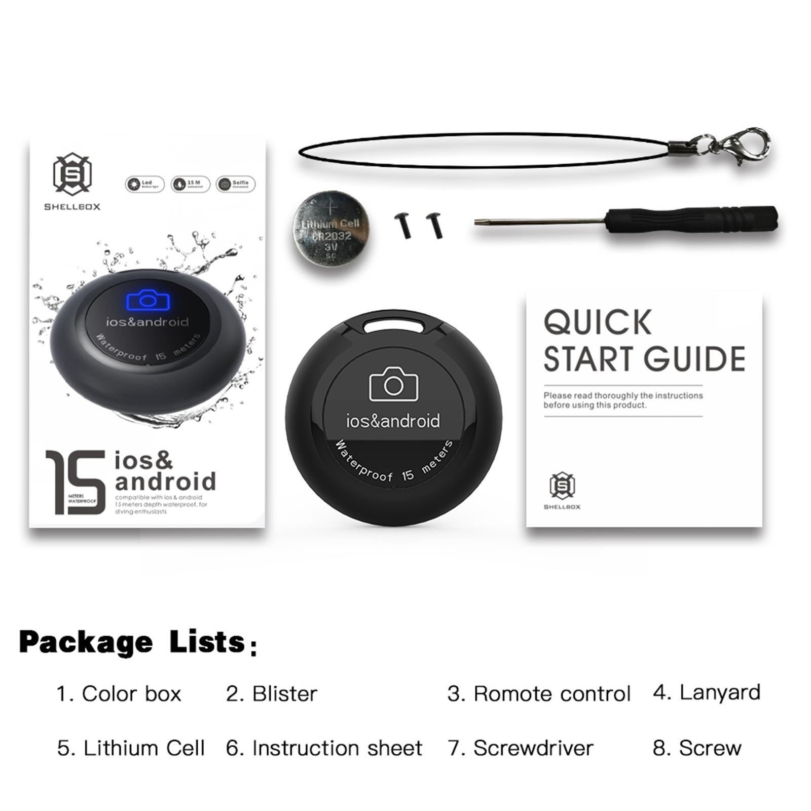 Bluetooth Remote Control Shutter Release for Mobile Photo Taking Recording